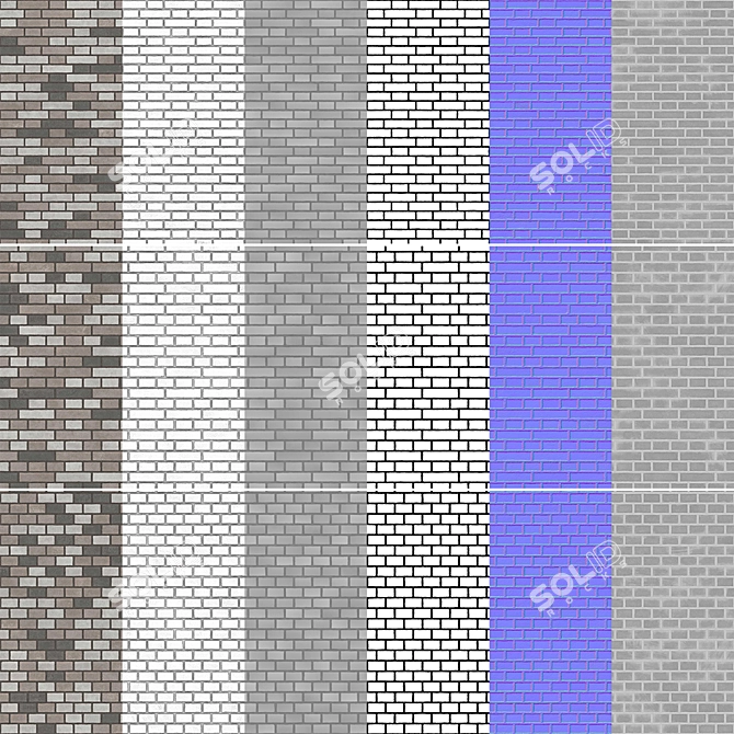 Seamless Brick Texture Pack 3D model image 6