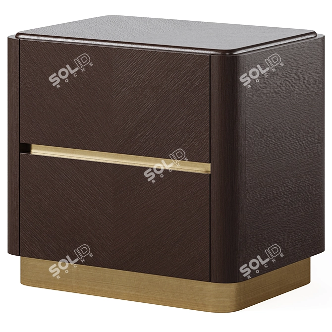 Contemporary SLOANE Bedside Table 3D model image 1
