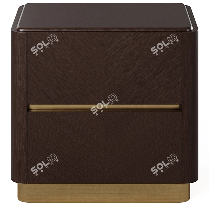 Contemporary SLOANE Bedside Table 3D model image 2
