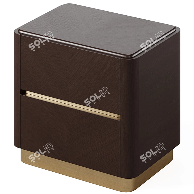 Contemporary SLOANE Bedside Table 3D model image 4