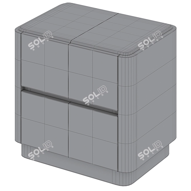 Contemporary SLOANE Bedside Table 3D model image 5