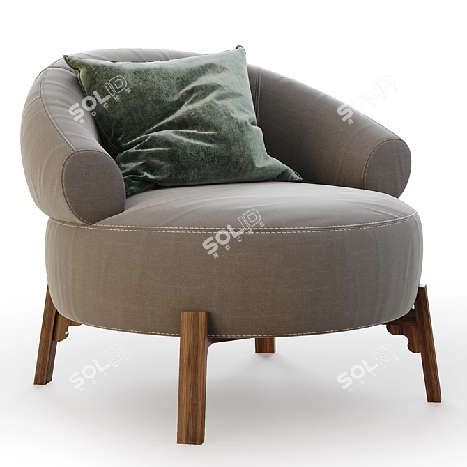 Elegant Romola Chair | UVW Map | OBJ 3D model image 1