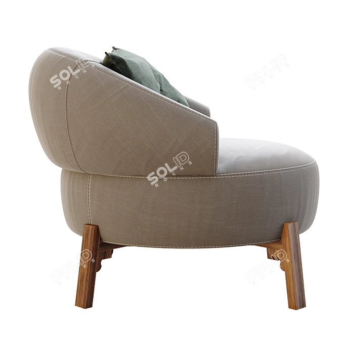 Elegant Romola Chair | UVW Map | OBJ 3D model image 3