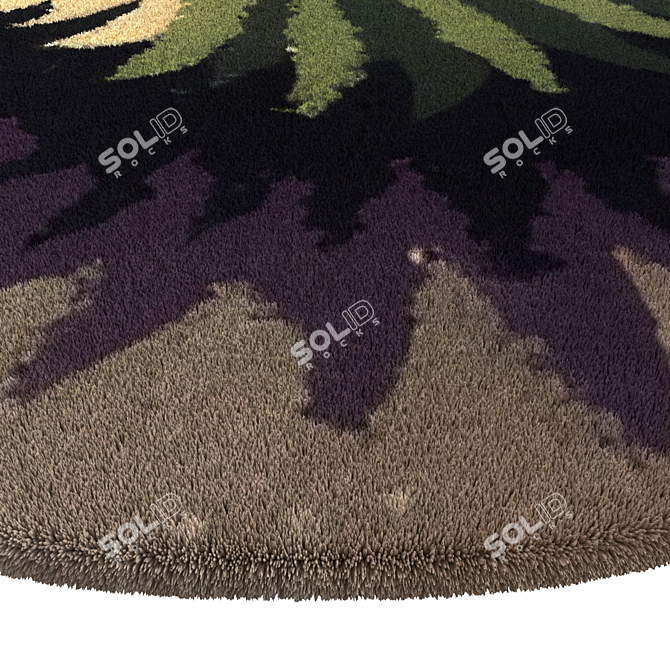 Handmade Wool Olindina Missoni Rug 3D model image 3