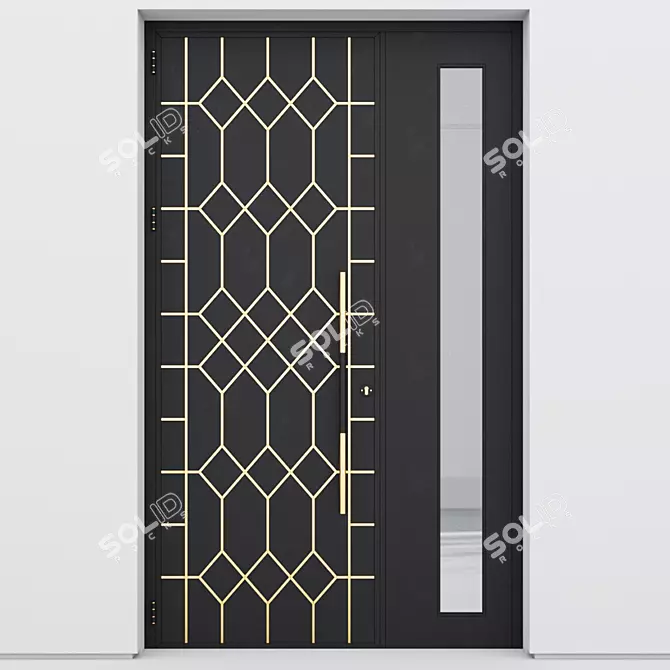 Corona Aluminium Door 293 Render 3D model image 2