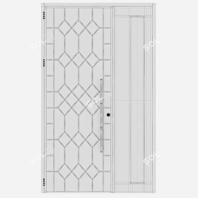 Corona Aluminium Door 293 Render 3D model image 5