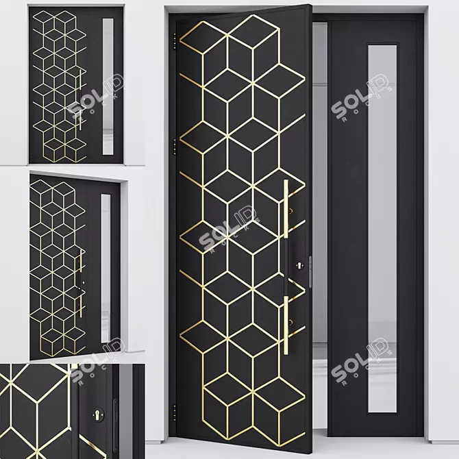 Corona Aluminium Door 294 Render 3D model image 1