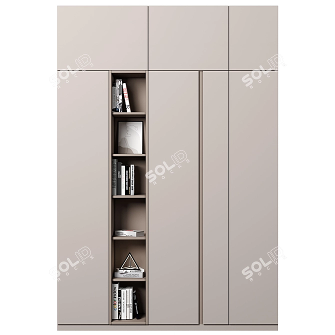 Modular Wardrobe & Shelf Unit 3D model image 1