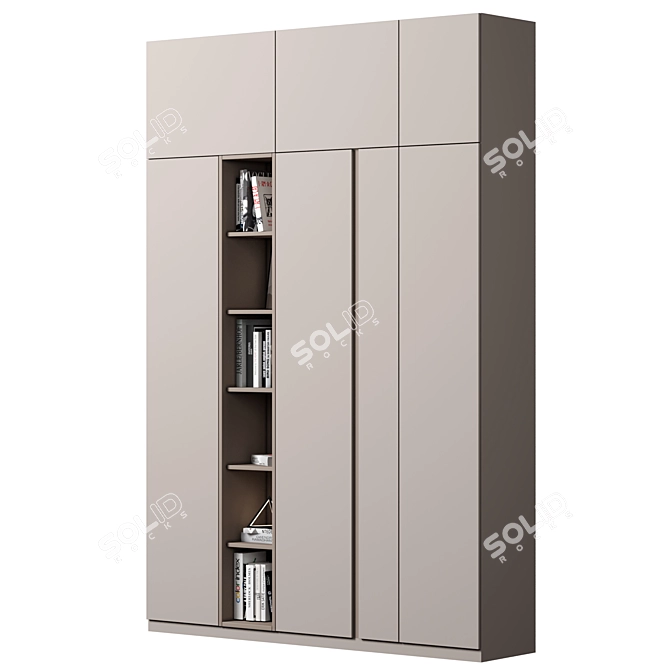 Modular Wardrobe & Shelf Unit 3D model image 2