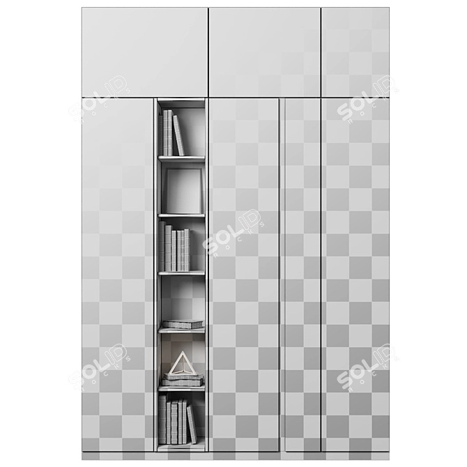 Modular Wardrobe & Shelf Unit 3D model image 3