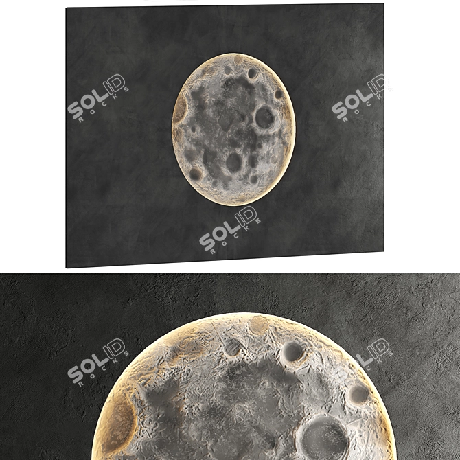  Lunar Glow Gypsum Wall Panel 3D model image 5