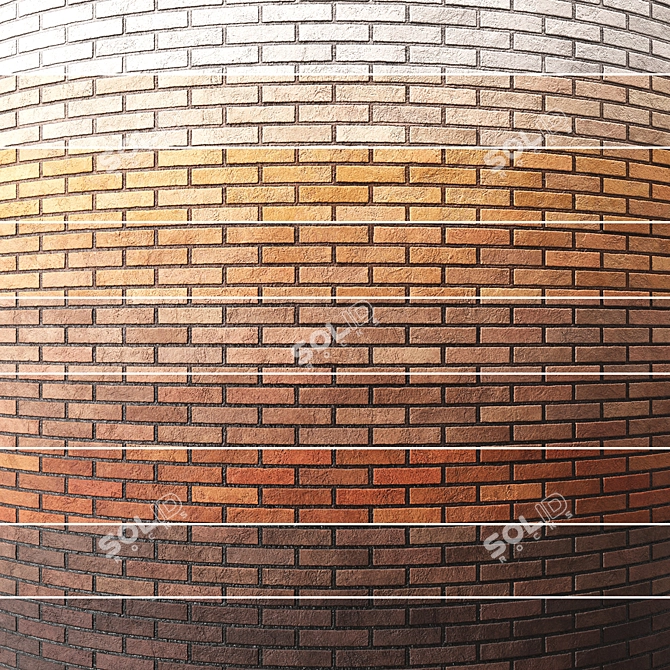 Seamless Brick Texture Set 3D model image 2