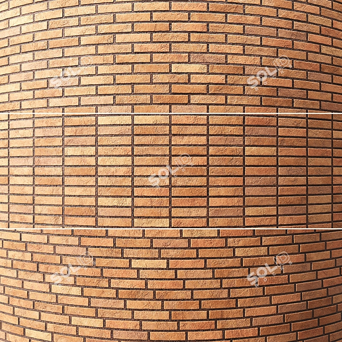 Seamless Brick Texture Set 3D model image 3