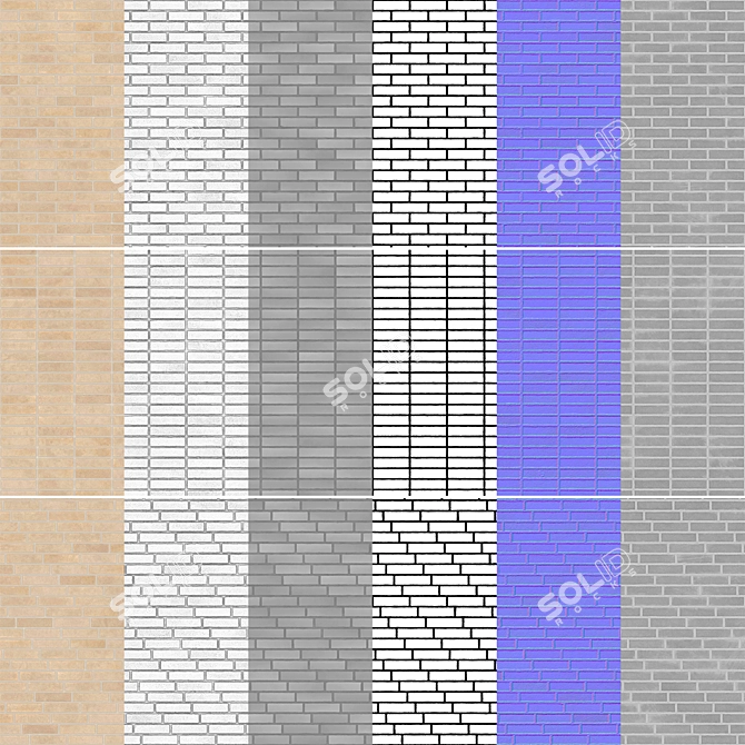 Seamless Brick Texture Pack 3D model image 5