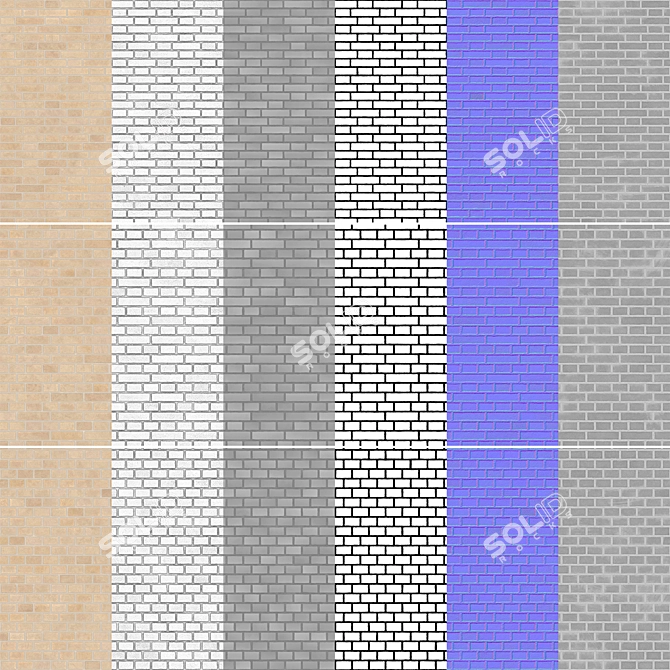 Seamless Brick Texture Pack 3D model image 6