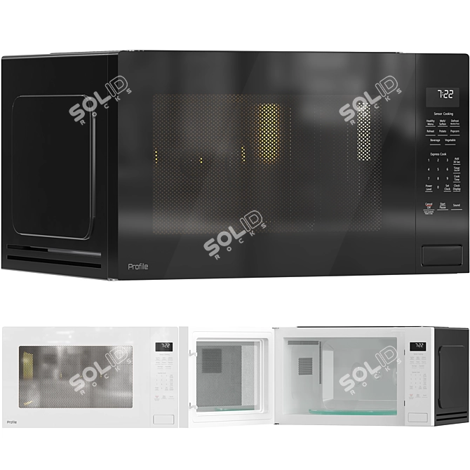 GE Appliance Bundle Black White 3D model image 3