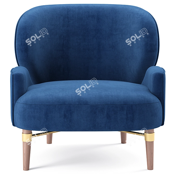 Luxurious Louis I Armchair: V-Ray Model 3D model image 5