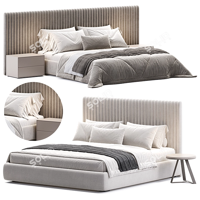 Space-Saving Belini Wall Bed 3D model image 1