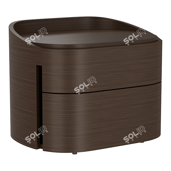 Modern Minimalist Babila Bedside Table 3D model image 1