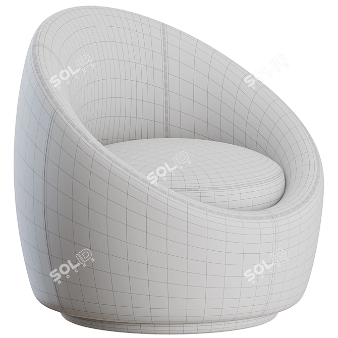 Kennedy Globe Occasional Chair: Modern Elegance 3D model image 3