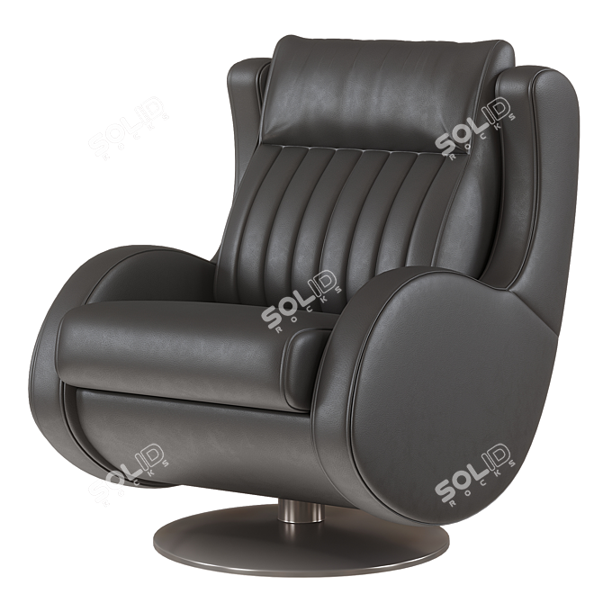 Bespoke Vintage Armchair Delon 3D model image 3