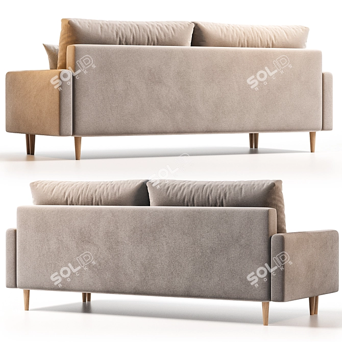 Numo Velvet Grafit Sofa 3Ds 3D model image 4