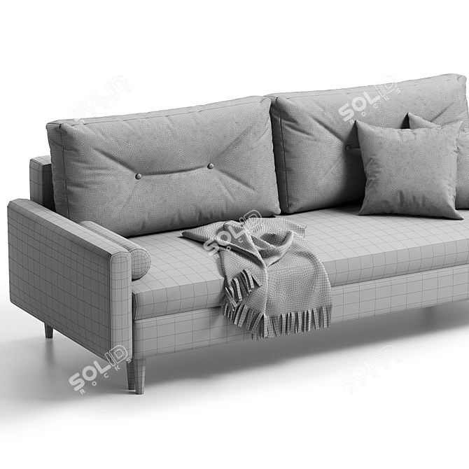 Numo Velvet Grafit Sofa 3Ds 3D model image 5