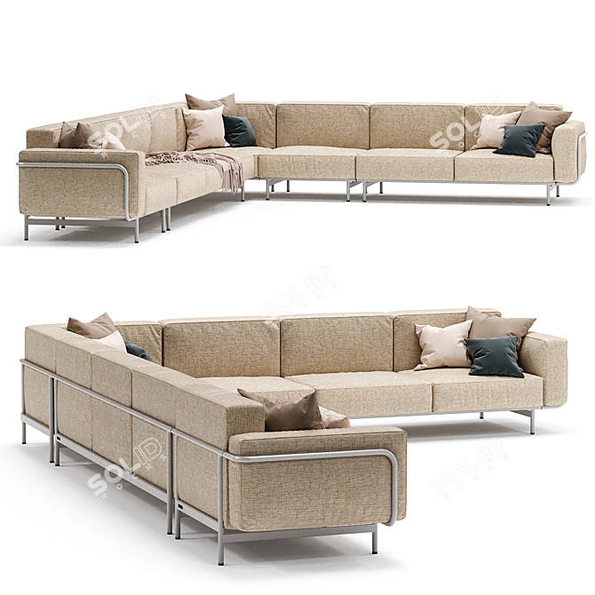 Modular Garden Sofa Estendo 3D model image 2