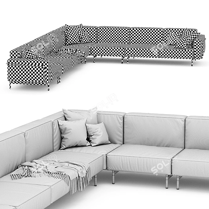 Modular Garden Sofa Estendo 3D model image 6