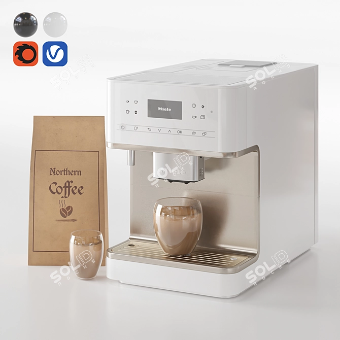 Miele Coffee Machine 3D Model 3D model image 2