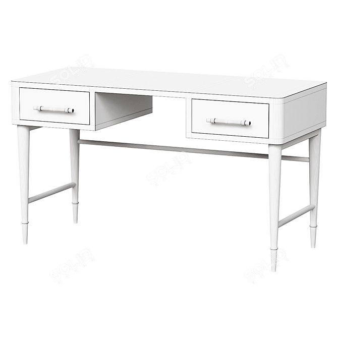 Modern Talia Desk, Sleek Design 3D model image 2