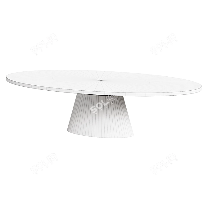 Europa 90 Oak Dining Table 3D model image 2