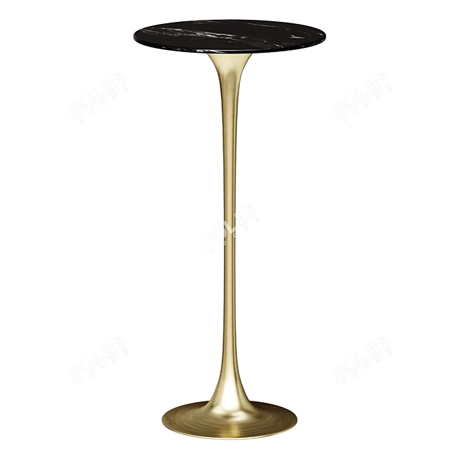 Luxury Pedestal Marble Bar Table 3D model image 1