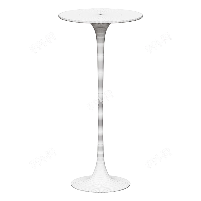 Luxury Pedestal Marble Bar Table 3D model image 2