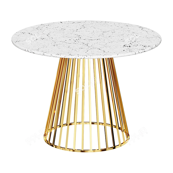 Karla Round Marble Dining Table 3D model image 1