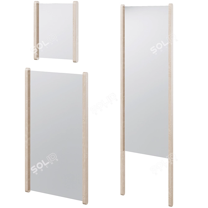 Sleek design mirrors by Bolia 3D model image 1