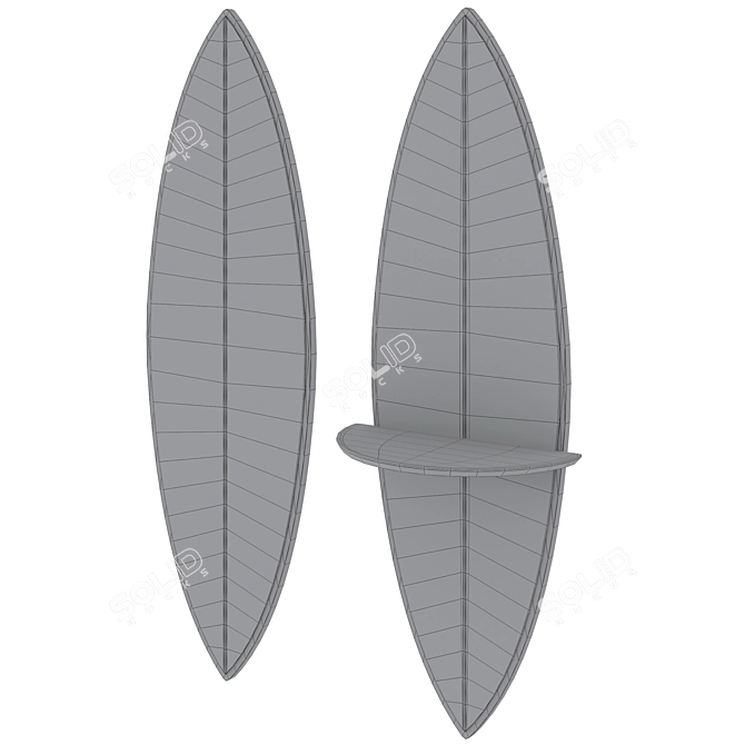  Sleek Surf Wall Mirror 3D model image 4