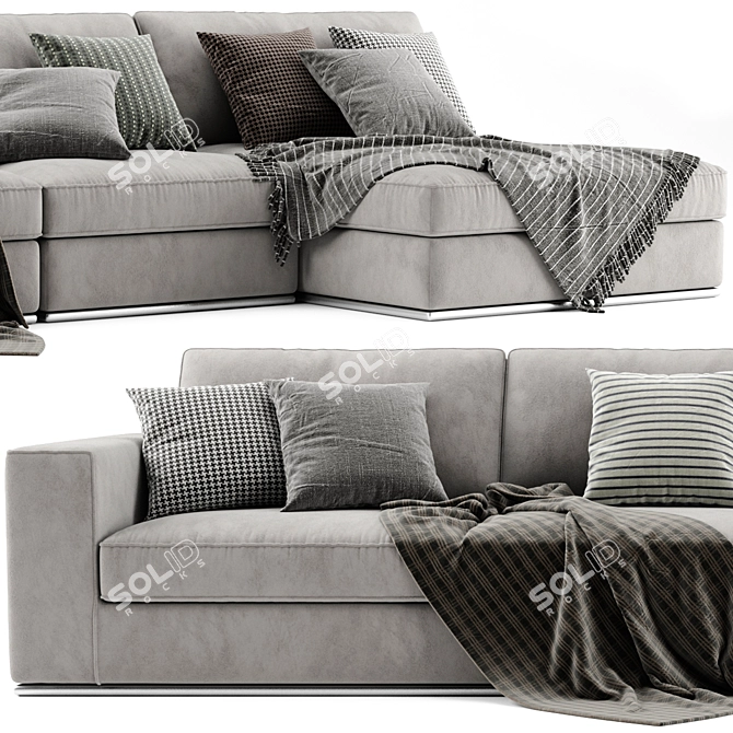 Formerin Italia Hermes Chaise Longue sofa 3D model image 2