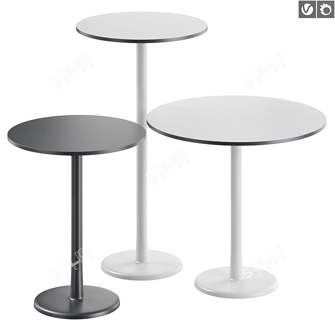 Alfiere Circle Pedestal Stands 3D model image 1