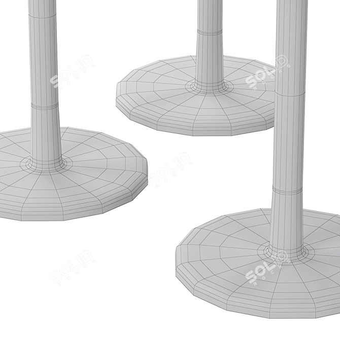 Alfiere Circle Pedestal Stands 3D model image 5