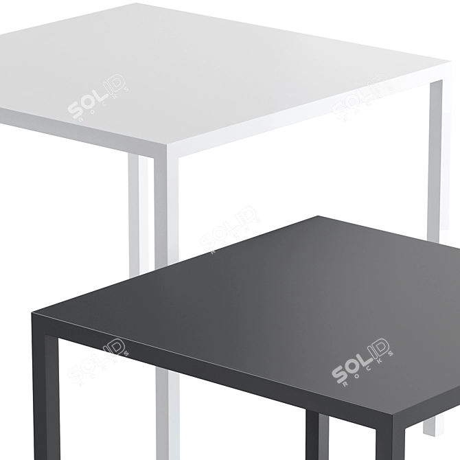 Modern Qu Polygonal Table Sculpture 3D model image 2