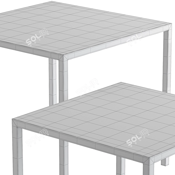 Modern Qu Polygonal Table Sculpture 3D model image 4