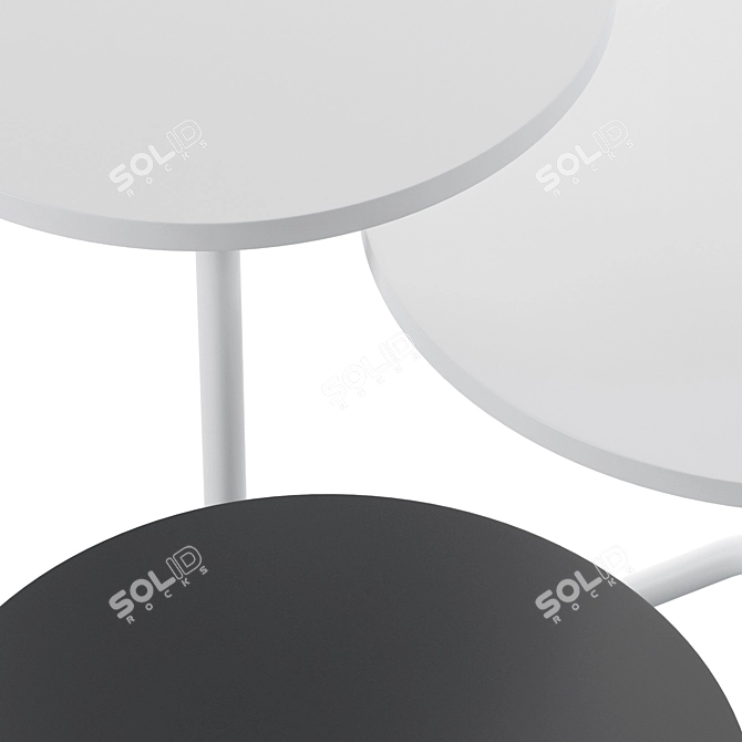Modern Geometric Polygon Circle Tables 3D model image 2