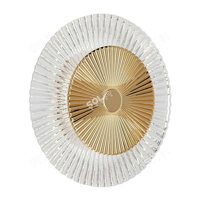 Gold Crystal Glass LED Chandelier 3D model image 1