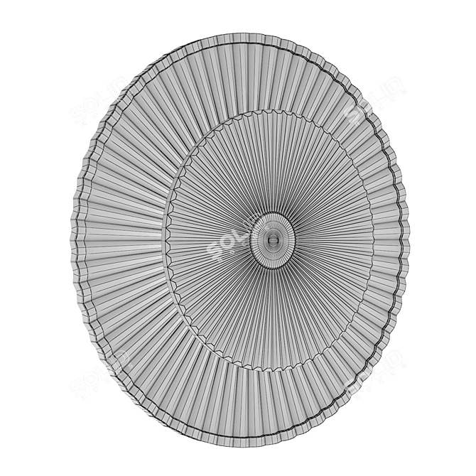 Gold Crystal Glass LED Chandelier 3D model image 2