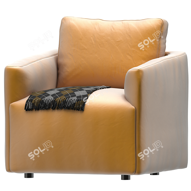 Elegant Venice Contract Armchair 3D model image 1