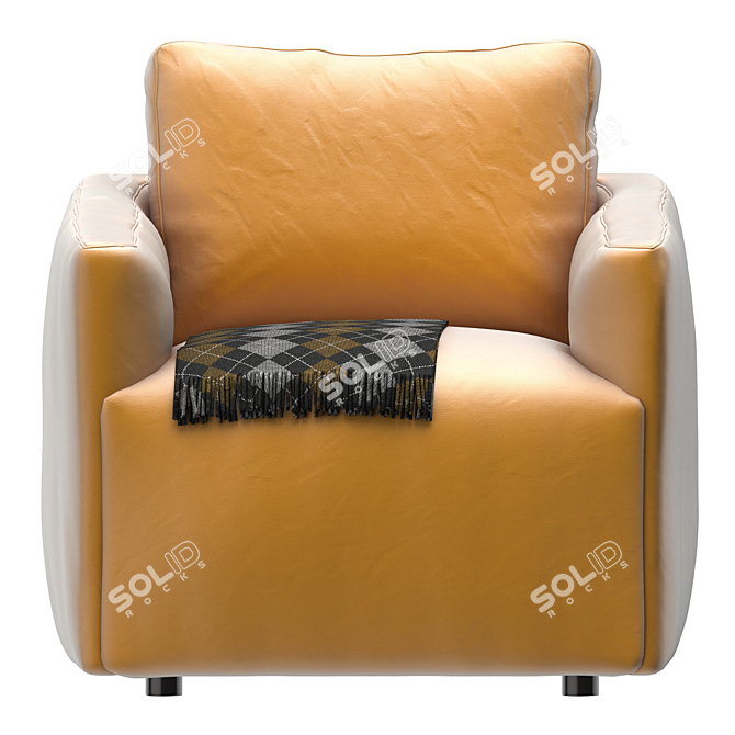 Elegant Venice Contract Armchair 3D model image 3