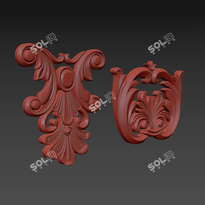  Elegant Ornament 65 3D Model 3D model image 6