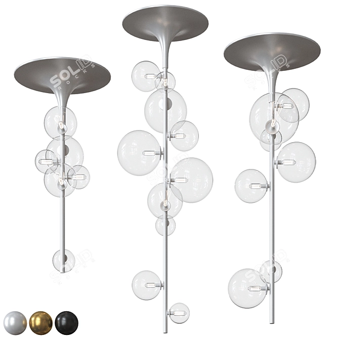 Iona Line Ceiling Lamps Array 3D model image 3