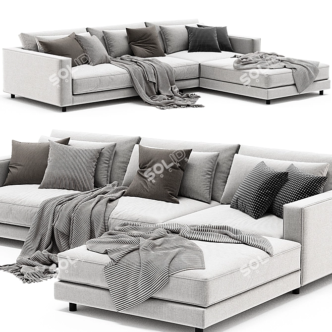 Modular Malibu Sofa 2017 Renewed 3D model image 1